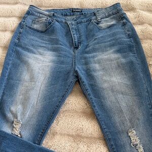 Women’s Distressed Blue Slim Jeans